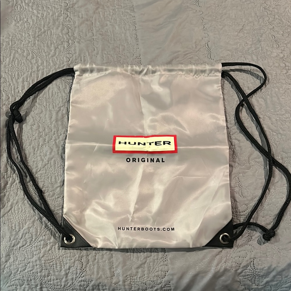 Hunter White Backpack With Drawstring Closure - image 1